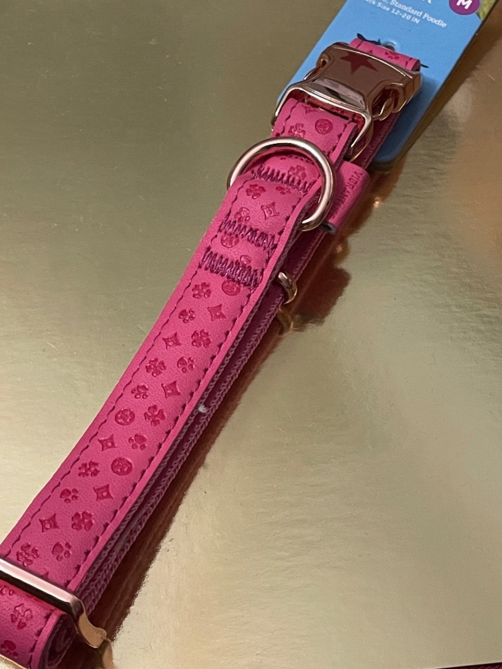 Vibrant Life NWT Pink designer mock print dog collar size M
